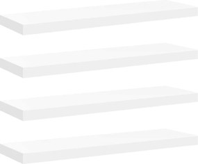 vidaXL Rafturi de perete, 4 buc., alb, 80 x 23,5 x 3,8 cm, MDF