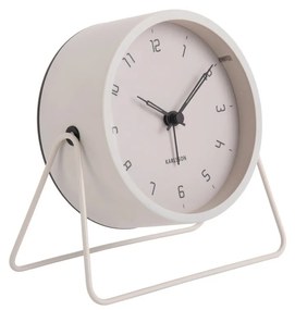 Ceas cu alarmă Karlsson 5952WG de design 13 cm ,gri