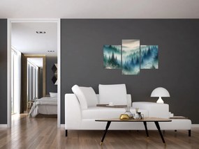 Tablou - Peisaj forestier cu ceață (90x60 cm)