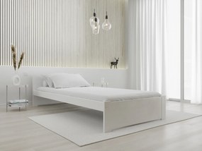 Pat de o persoana Culoare alb, IKAROS 90 x 200 cm Saltele: Cu saltele Coco Maxi 19 cm, Lamele de pat: Fără lamele