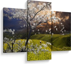 Tablou - Peisaj cu pomul înflorit (90x60 cm)