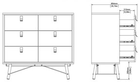Comodă Rain II, hickory jackson