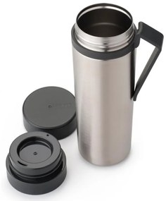 Sticla thermos Brabantia Make&Take 1008487, 500 ml, Pereti dubli, Fara BPA, Argintiu/gri închis