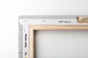 Tablou crenguță de cireș cu felinare în design alb-negru
