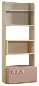 Biblioteca pentru copii cu rafturi si compartiment jos, colectia Nordic