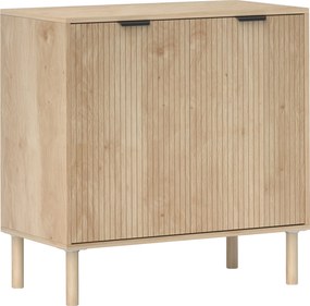 HOMCOM Dulap de Depozitare cu 2 Uși și Rafturi Reglabile, 78x40x77,5 cm, Stejar | Aosom Romania