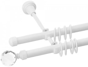 Galerie dubla Kula crystal alb lucios 19mm/19mm (Alege marime: 200 cm)