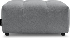 Taburet gri cu tapițerie din chenille Roxelane – Bobochic Paris