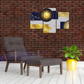 Tablou - Cercuri aurii (90x60 cm)