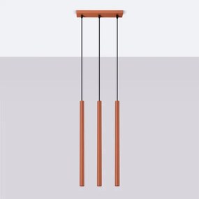 Lustră pe cablu Sollux SL.1526 PASTELO 3xG9/8W/230V roșu