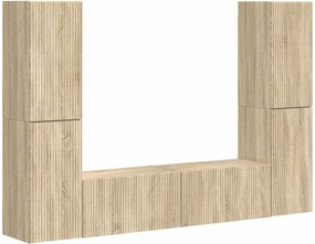 vidaXL Set comodă TV 6 pcs Stejar Sonoma Lemn compozit