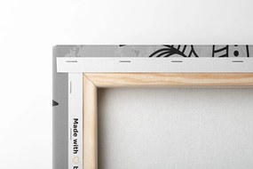 Tablou Mandala cu atingere antică în design alb-negru
