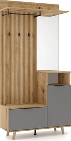 Set pentru hol, stejar evoke/grafit, NODRI