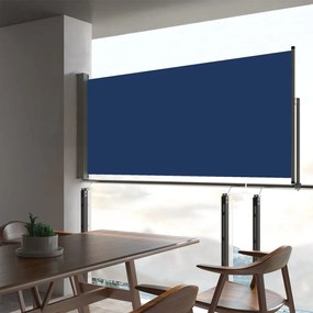 vidaXL Copertină laterală retractabilă de terasă, albastru, 60 x 300 cm