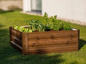 Strat înălţat de grădină, maro, oţel, NONKY TIP 3