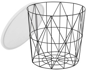 Masa de cafea Mariffa II, alb/negru