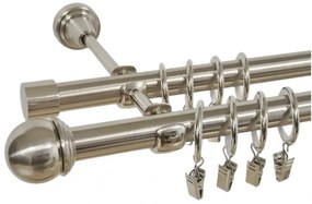 Galerie dubla - TODI MAX 19/19 -dubla – inox (Alege marime: 360 cm)