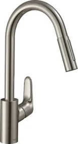 Baterie bucatarie cu dus extractibil Hansgrohe Focus 240 inox