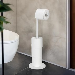 WENKO 21424100 - Suport pentru hârtie igienică, 21 x 55 cm, alb