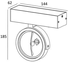 Spot GO SL 1 2xG9/42W/230V negru Zuma Line 50484-G9