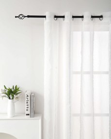 Draperie alba TASMA cu model 140x250 cm Agatat: Inele metalice