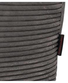 Fotoliu bean bag crem cu tapițerie din catifea reiată Sofa Lounge – SLOWDOWN