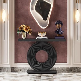 MAN9 - Masa Consola, 100 cm, masuta hol, living, dormitor - negru