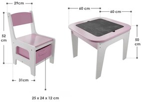Juskys Set de lemn pentru copii Milou - roz