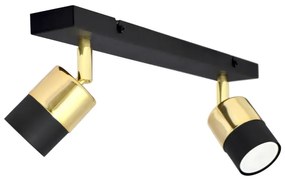 Spot LED TUBSSON 2xGU10/4,8W/230V negru/auriu