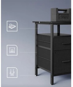 Birou cu iluminare integrată SOLEA-X, maro/negru