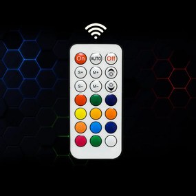 Scaun de gaming cu masaj si iluminare RGB din piele ecologica OFF 303 rosu cu negru