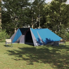 vidaXL Cort de Familie cu acoperiș Albastru și Gri 660 x 456 x 200 cm