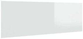 811058 vidaXL Tăblie pat/perete,alb extralucios,240x1,5x80 cm,lemn prelucrat