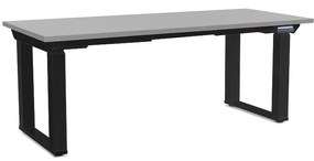 Masă înălțime reglabilă OfficeTech Strong 180 x 80 cm, picioare negre, gri deschis