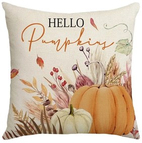 Fata de perna HELLO PUMPKINS 45x45 cm, bej