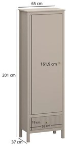 Dulap cu rafturi Karankas (taupe) . 1116960