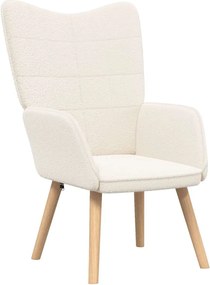 vidaXL fotoliu Crem 62 x 67 x 95,5 cm Țesătura Sherpa