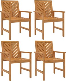 vidaXL Scaune de masă pentru grădină, 4 buc., lemn masiv de acacia