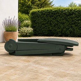 Șezlong de grădină ZIRCONE, 72×195×101 cm, verde închis I.P.A.E-Progarden