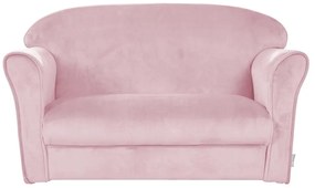 Canapea pentru copii roz-deschis cu tapițerie din catifea 78 cm Lil Sofa – Roba