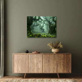 Tablou - O pădure acoperită de mușchi (70x50 cm)