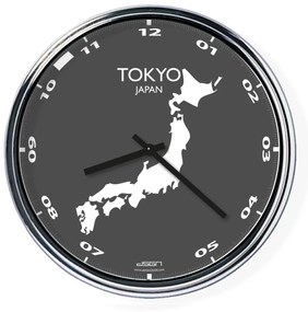 Ceas de birou (deschis sau întunecat) - Tokio / Japonia, diametru 32 cm | DSGN, Výběr barev Tmavé