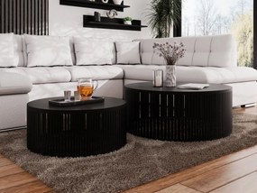 Set 2 măsuțe cafea Konezo (Negru) . 1105678