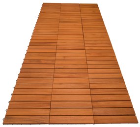 Deuba Gresie din lemn - set 11 piese, 30×30 cm