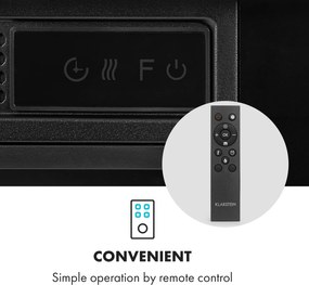 Klarstein Vulsini Hideaway, șemineu electric, 1900 W, tehnologie LED, telecomandă, alb