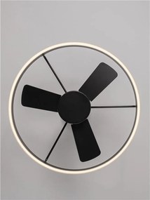 Lustra LED cu ventilator si telecomanda LUNAIR negru