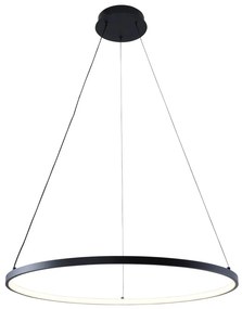 Lustra LED moderna design circular BRENO negru 60cm