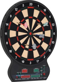 HOMCOM Țintă electronică de darts 27 jocuri principale până la 8 jucători Afișaj LED Negru | Aosom Romania