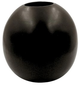 Vază neagră decorativă din porțelan 10x17,5cm