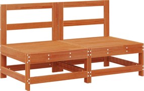vidaXL Canapea de Grădină Din Mijloc Lemn masiv de pin Maro Ceară